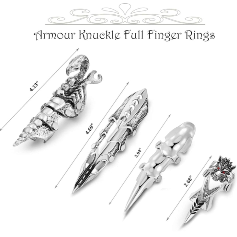 Gothic Silver Rings "JOVIVI" - Picture 3 of 9